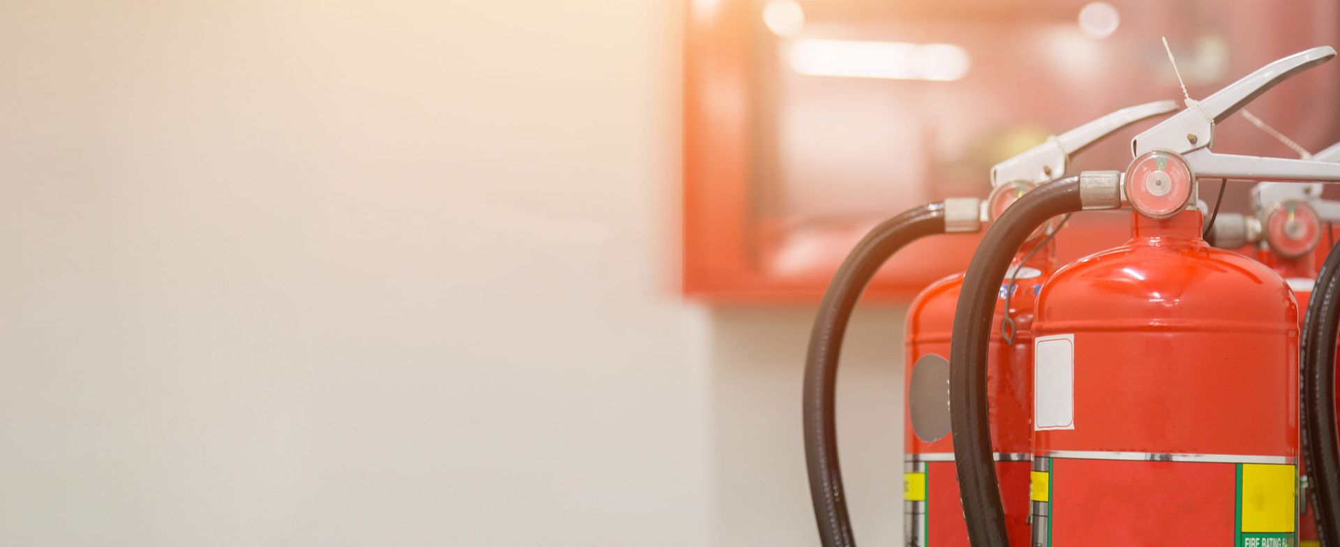 Feuerlöscher in Detailaufnahme